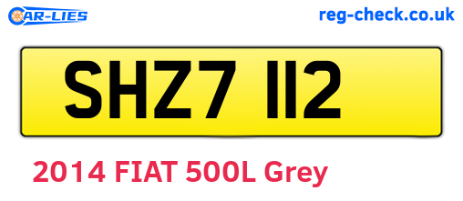 SHZ7112 are the vehicle registration plates.