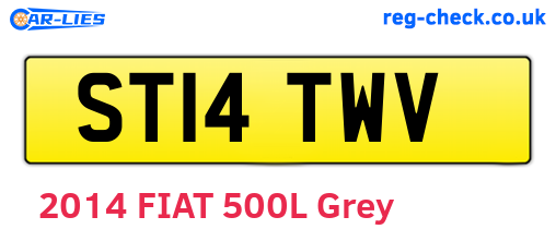 ST14TWV are the vehicle registration plates.
