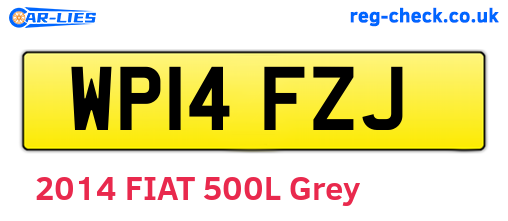 WP14FZJ are the vehicle registration plates.