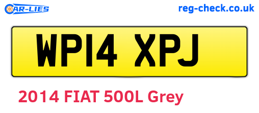 WP14XPJ are the vehicle registration plates.
