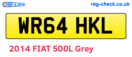 WR64HKL are the vehicle registration plates.