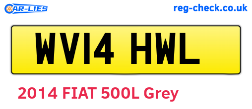 WV14HWL are the vehicle registration plates.