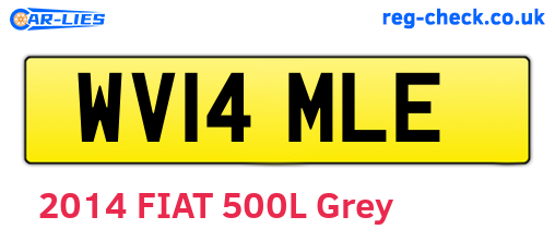 WV14MLE are the vehicle registration plates.