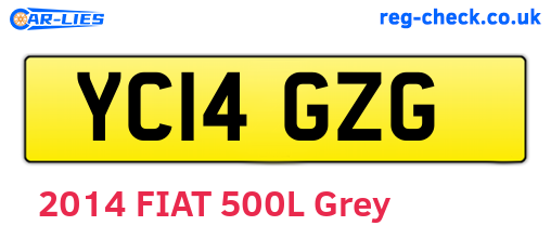 YC14GZG are the vehicle registration plates.