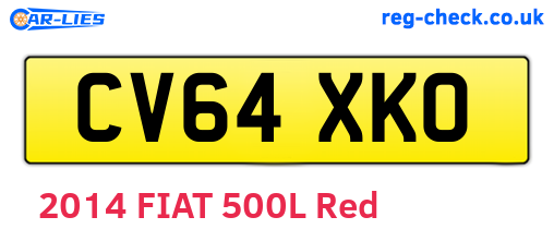 CV64XKO are the vehicle registration plates.