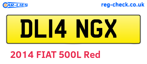 DL14NGX are the vehicle registration plates.