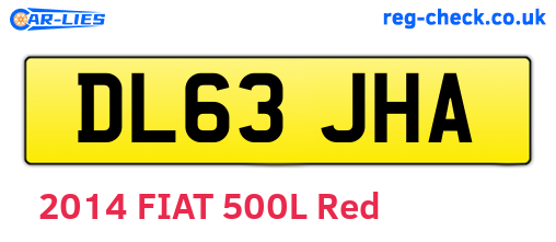 DL63JHA are the vehicle registration plates.