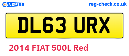 DL63URX are the vehicle registration plates.