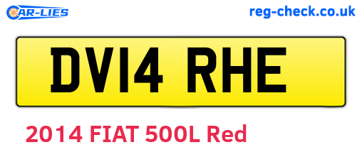 DV14RHE are the vehicle registration plates.