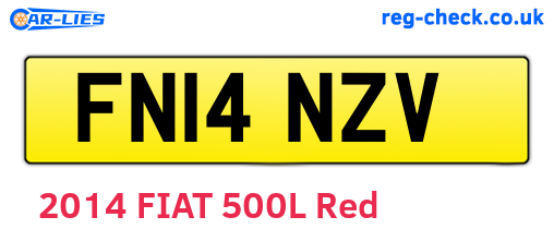 FN14NZV are the vehicle registration plates.