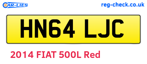 HN64LJC are the vehicle registration plates.
