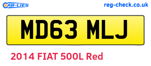 MD63MLJ are the vehicle registration plates.