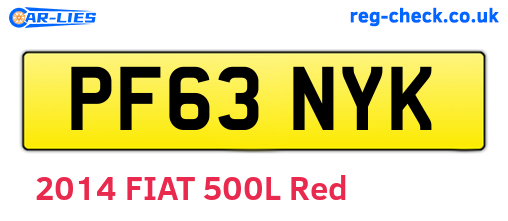 PF63NYK are the vehicle registration plates.