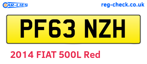 PF63NZH are the vehicle registration plates.