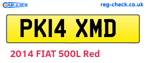 PK14XMD are the vehicle registration plates.