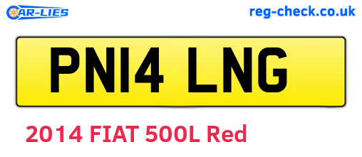 PN14LNG are the vehicle registration plates.