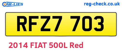 RFZ7703 are the vehicle registration plates.