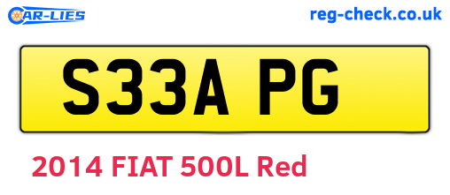 S33APG are the vehicle registration plates.