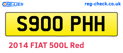 S900PHH are the vehicle registration plates.