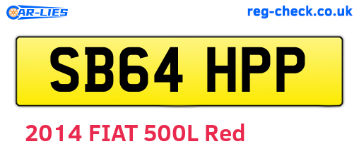 SB64HPP are the vehicle registration plates.