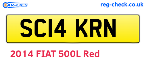 SC14KRN are the vehicle registration plates.