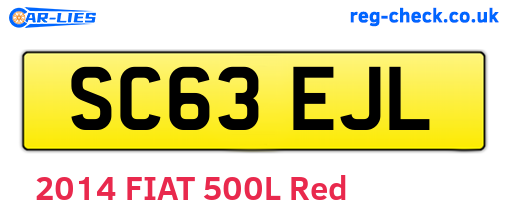 SC63EJL are the vehicle registration plates.