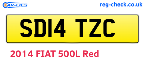 SD14TZC are the vehicle registration plates.