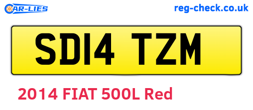 SD14TZM are the vehicle registration plates.