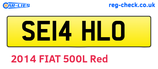 SE14HLO are the vehicle registration plates.