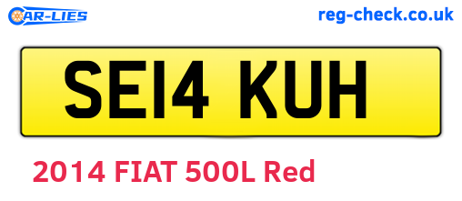 SE14KUH are the vehicle registration plates.