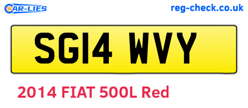 SG14WVY are the vehicle registration plates.