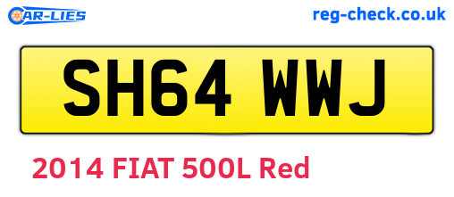 SH64WWJ are the vehicle registration plates.