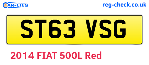 ST63VSG are the vehicle registration plates.
