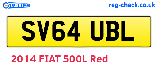 SV64UBL are the vehicle registration plates.