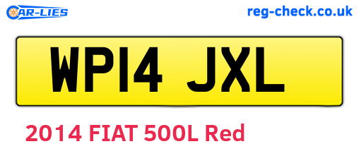 WP14JXL are the vehicle registration plates.