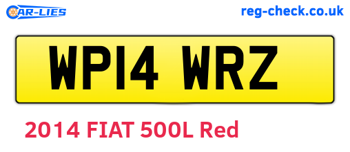 WP14WRZ are the vehicle registration plates.