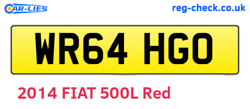 WR64HGO are the vehicle registration plates.