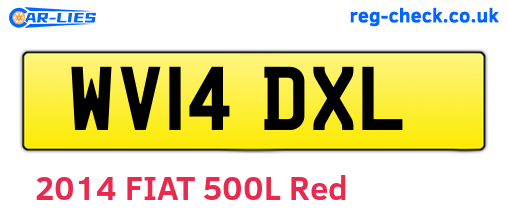 WV14DXL are the vehicle registration plates.