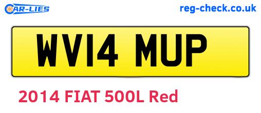 WV14MUP are the vehicle registration plates.