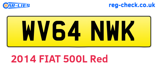 WV64NWK are the vehicle registration plates.