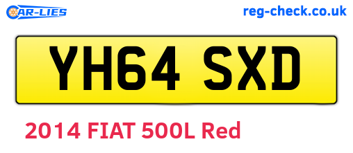 YH64SXD are the vehicle registration plates.