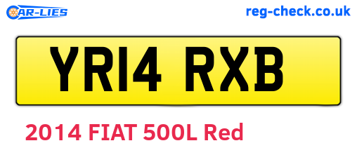 YR14RXB are the vehicle registration plates.