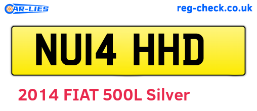 NU14HHD are the vehicle registration plates.