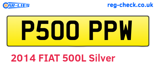 P500PPW are the vehicle registration plates.