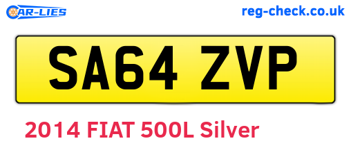 SA64ZVP are the vehicle registration plates.
