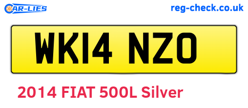 WK14NZO are the vehicle registration plates.