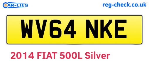 WV64NKE are the vehicle registration plates.
