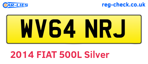WV64NRJ are the vehicle registration plates.