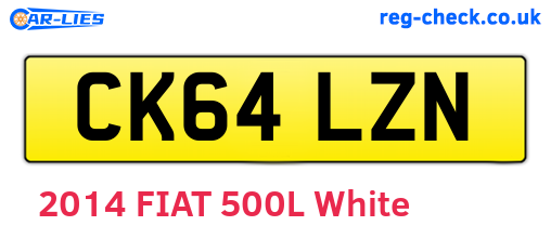 CK64LZN are the vehicle registration plates.
