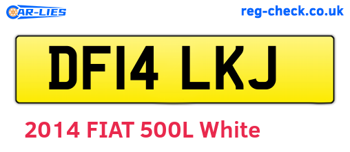 DF14LKJ are the vehicle registration plates.